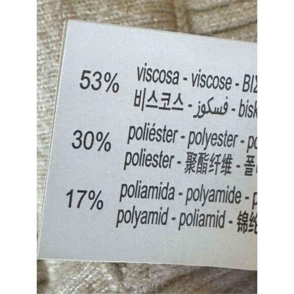 Zara girls toddler 5-6 cream ribbed leggings full length pull on basics cozy com - Picture 7 of 7